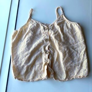 BP. Yellow and White striped tank